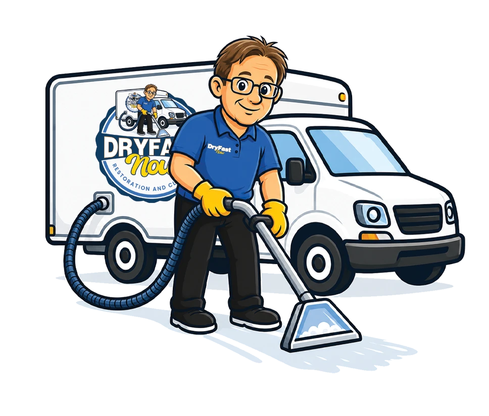 DryFastNow service van and Kent mascot